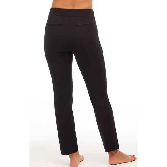 SPANX Smooth Perfect Fit Ponte Slim Straight Pants Black Large Tall - Picture 2 of 15